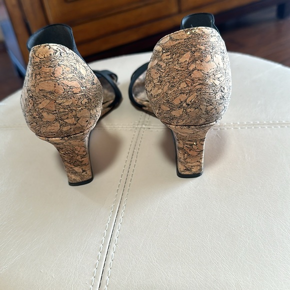 Manolo Blahnik Black Strap Cork espadrilles wedges. Size 39.5 - Picture 5 of 8